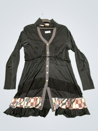 double jeu paris langärmliges rüschendes Kleid