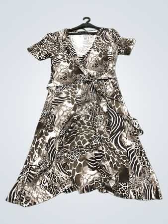 Kingfield Charles Vogele Tierdruck Wickelkleid