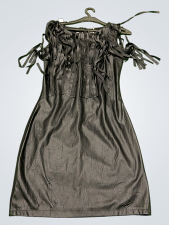 Schwarzes Fransen Kleid