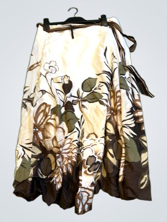 Pomodoro Floral Print Midi Rock