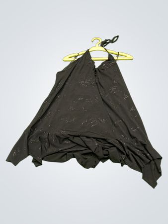 Piu forte schwarzes Halterkleid mit Glitzerdetails