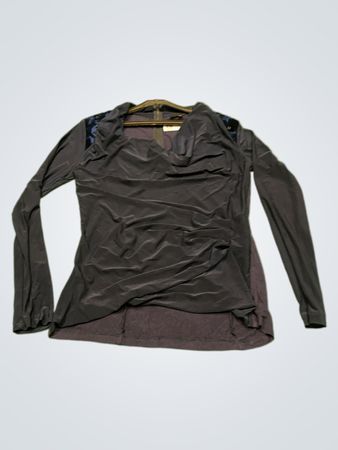 EVAKAVAN Damen Größe 40 Marineblau Langarm-Oberteil