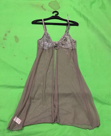 Sheer Nightgown with Lace Trim