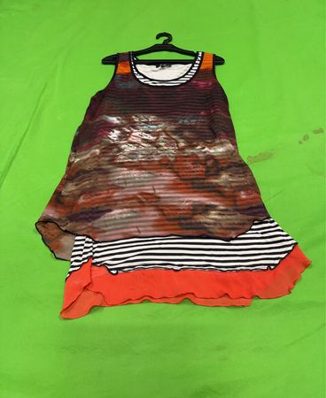 Yost Damen Ärmelloses Schichtdruckkleid