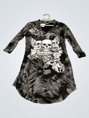 Forever Young Skull Print Tunika