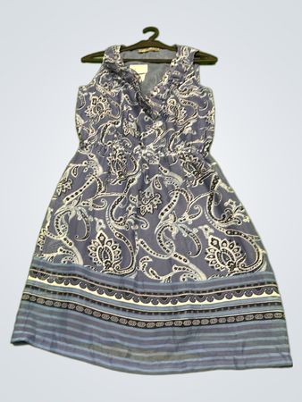 Spera Casual Blau Paisley Druck Kleid
