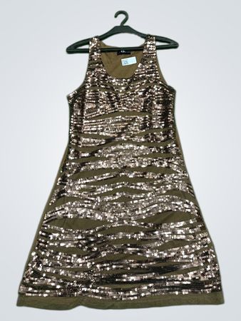 Braunes glitzerndes Kleid