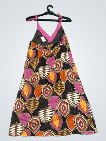 Promod Damen Blätterdruck Neckholderkleid