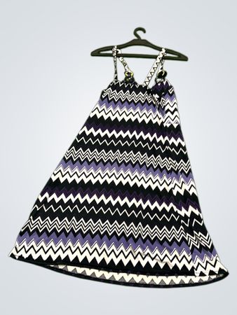 Vintage Vanguard Zig Zag Print Dress