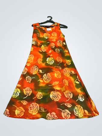 Rani Collection ärmelloses Maxi-Kleid mit Rosenmuster