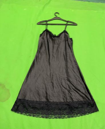 Esmara Schwarzes Spitzenrand-Underwear-Kleid