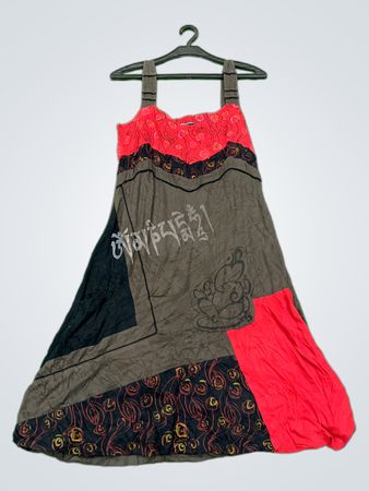 SWAMEE Damen Bohemian Patchwork Kleid