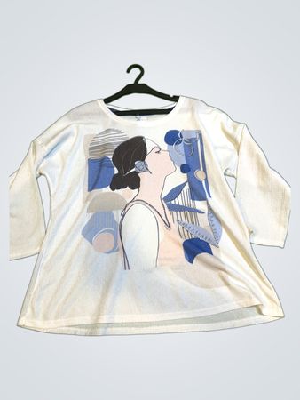 Weißes T-Shirt mit Grafikdruck