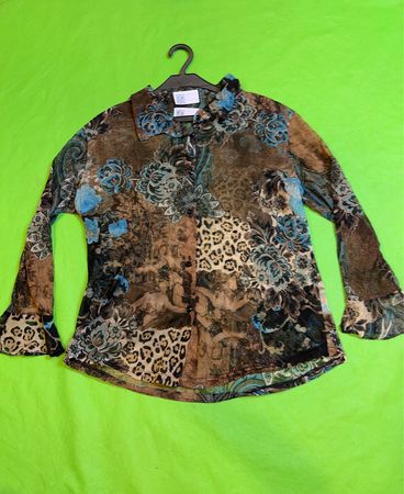 Vintage Vanguard Retro Second-Hand-Shop Durchsichtige Bluse