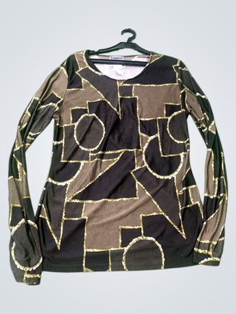 Trimousse Paris Langarm Oberteil mit geometrischem Druck