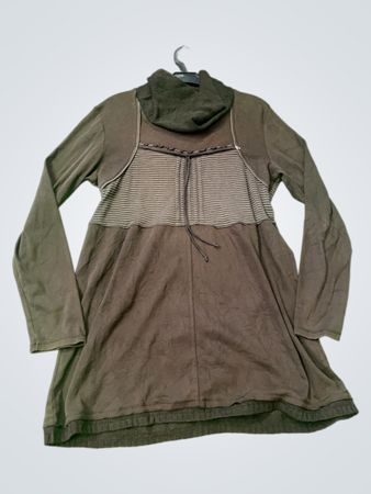 KALISSON Damen Langarm Tunika mit Schalkragen