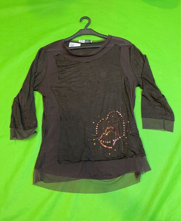 Only Me von Laura Aime Langarm-Transparentes Oberteil