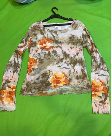 Burton Floral Mesh Long Sleeve Top