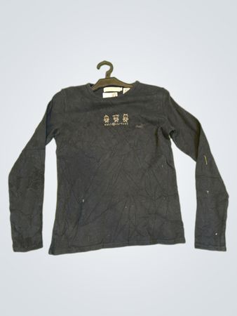 cache@cache 3 schwarze Langarmshirt mit mail@virtual Grafik