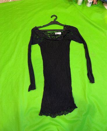Vintage Vanguard Schwarzes Spitzenkleid