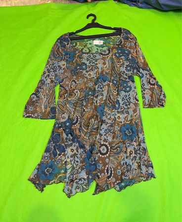 Paisley-Print asymmetrisches Saumkleid