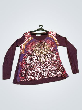 Olsen Langarm-T-Shirt mit aufwendigem Druck