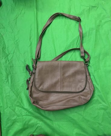 Braune Kunstleder Schultertasche