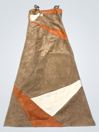 Vintage Vanguard Wildleder Maxi Kleid