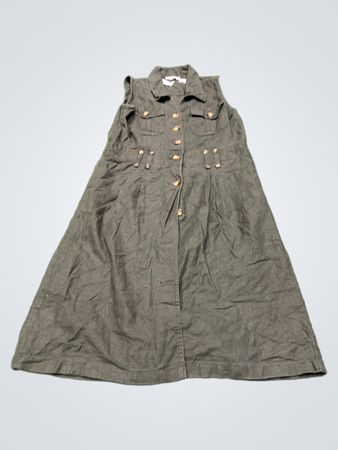 Emma Pernelle Ärmelloses Button-Up Midi-Kleid