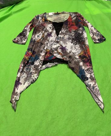 Caroline Morgan Damen Grafikdruck Asymmetrischer Saum Top