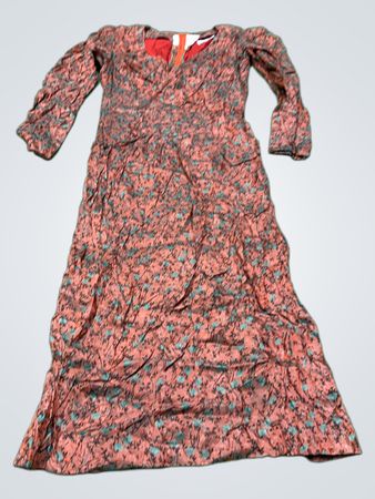 Vintage Orange Floral Dress