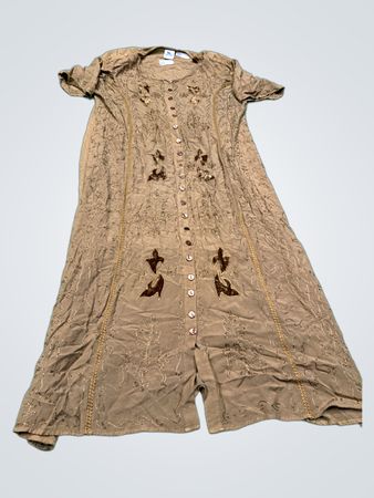 Rodeo Brown gesticktes Maxikleid