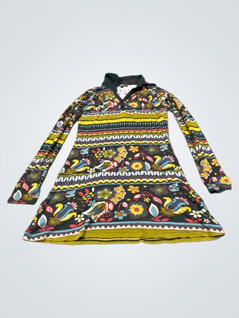 SUREANA Damen Langarm Bedrucktes Kleid