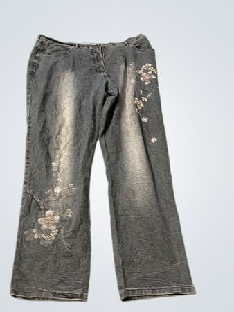 Laura Kent Hochwertige, verzierte Jeans