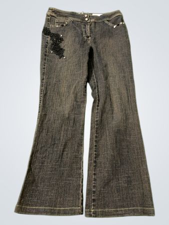 HEY Jeans mit Perlenverzierung