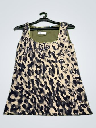Ärmelloses Leopardenmusterkleid