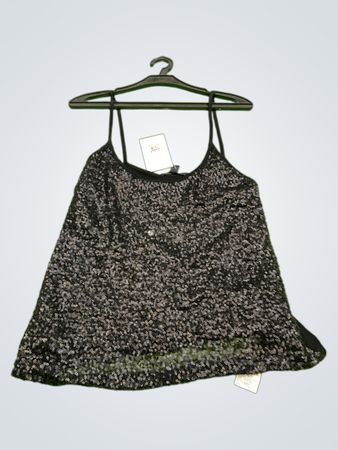 Kiabi Schwarzes Pailletten-Camisole-Top