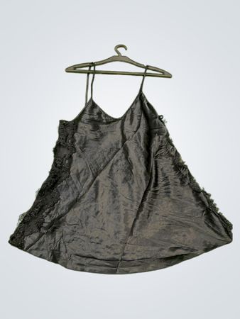 Vintage Vanguard Schwarzes Spitzenbesatz Unterkleid
