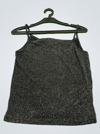 Vintage Vanguard Schwarzes Funkelndes Cami-Top