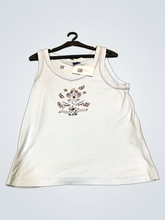 CECIL Hellblaues Tanktop mit Blumenmuster