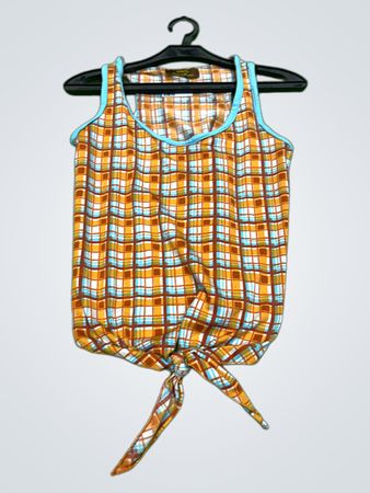 OReme Made in France Plaid Tank Top