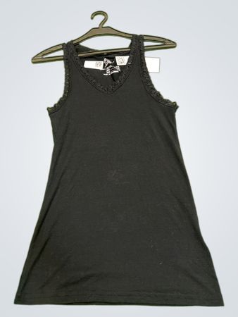 Love to Lounge schwarzes Tanktop mit Spitzenbesatz