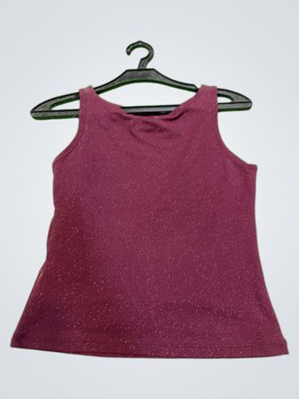 „Funkelndes burgunderfarbenes Tanktop“