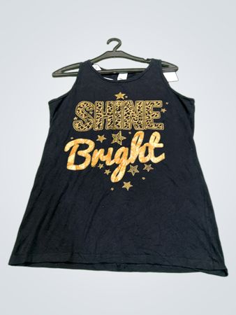 Schwarzes "SHINE Bright" Tanktop