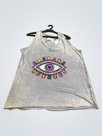 Vintage Vanguard 'Made in Italy' Tanktop mit Augen-Grafik
