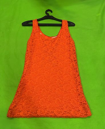 Vintage Vanguard Orange Lace Dress