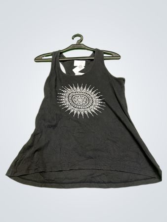 Vintage Vanguard Schwarzes Tank Top mit Sonnenmotiv