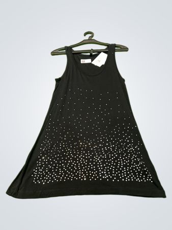 SAMISU Schwarzes verziertes ärmelloses Kleid