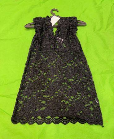 Vintage Vanguard Schwarze Spitzen Babydoll