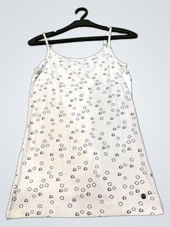 Esprit Weißes Spaghetti-Top-Kleid mit floralem Druck